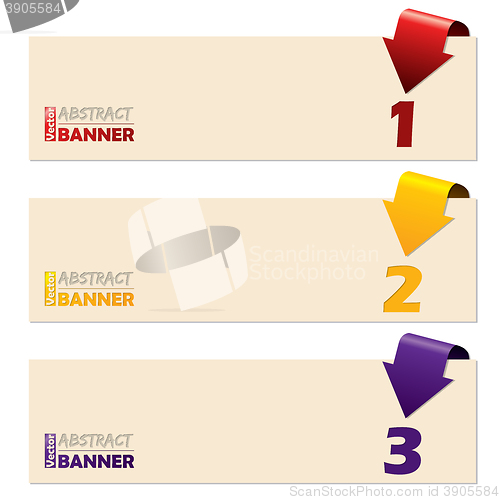 Image of Simplistic banners with folding arrows