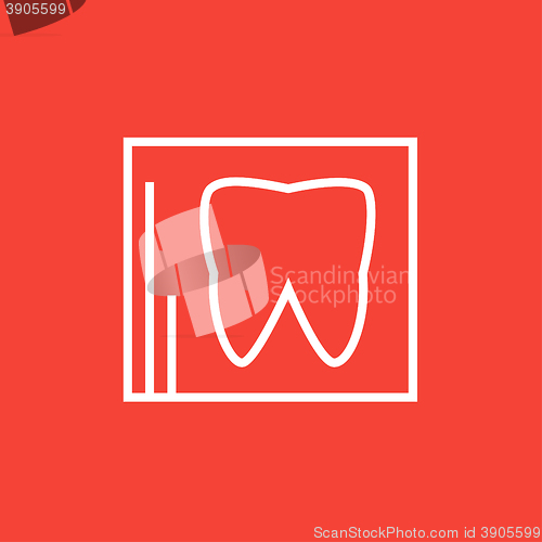 Image of X-ray of tooth line icon.