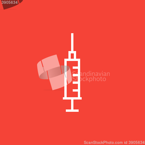 Image of Syringe line icon.