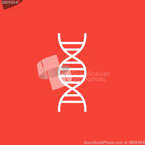 Image of DNA line icon.