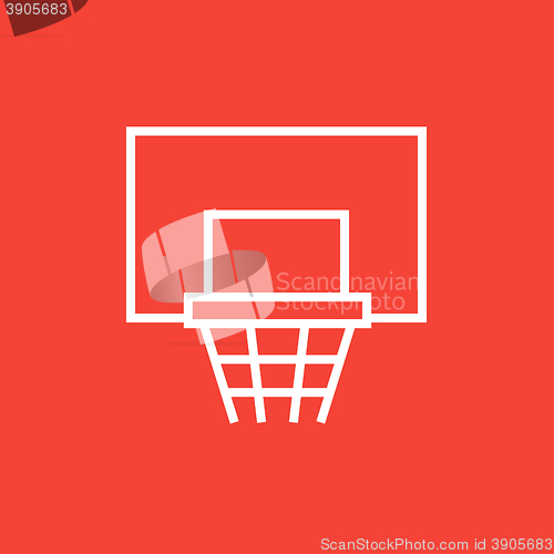 Image of Basketball hoop line icon.