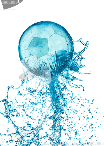 Image of Splash soccer balll isolated