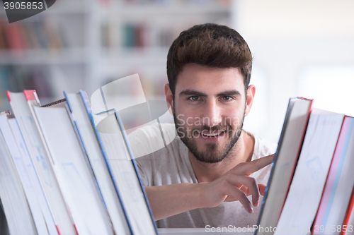 Image of student study  in school library