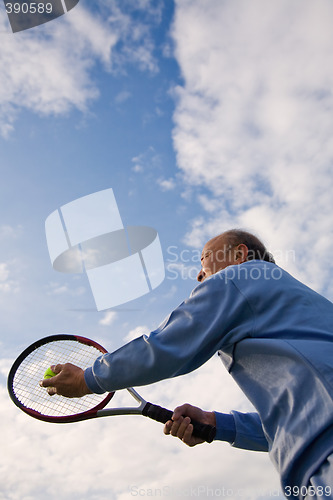 Image of Senior tennis player