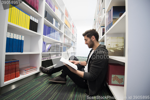 Image of student study  in school library