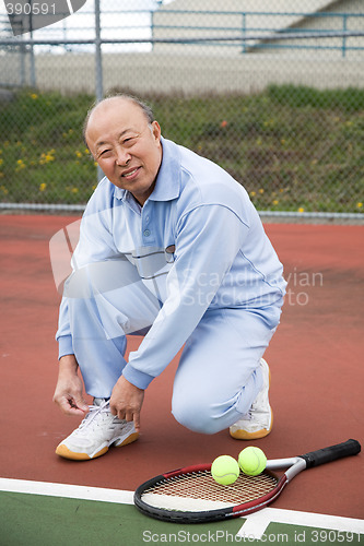 Image of Senior tennis player