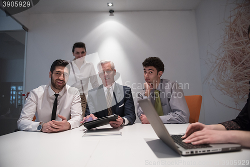 Image of business people group brainstorming on meeting