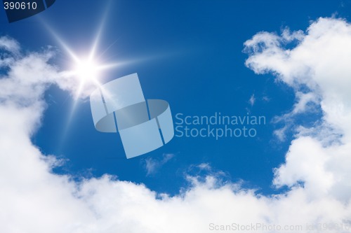 Image of sunny sky background