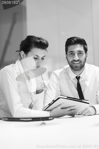 Image of portrait of business couple at office