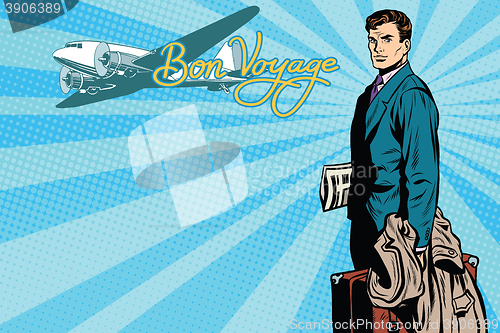 Image of Male passenger traveler in the airport