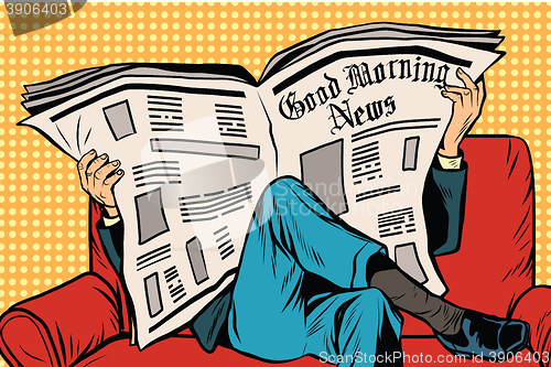 Image of The morning paper reads man