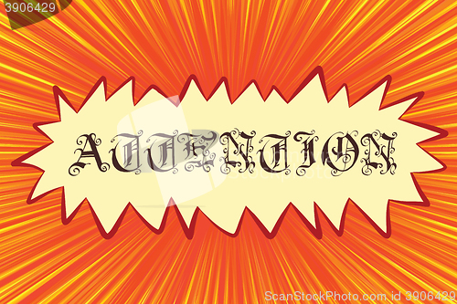 Image of Attention Gothic font lettering