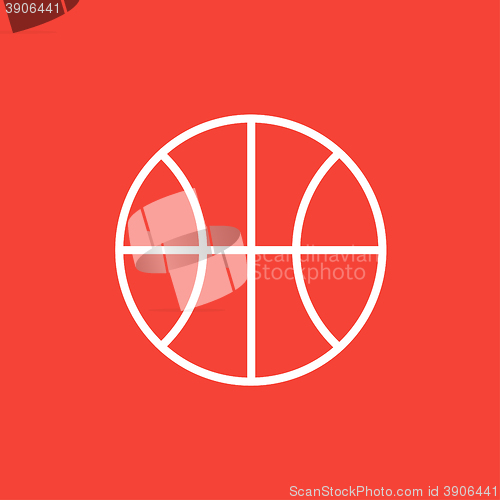 Image of Basketball ball line icon.