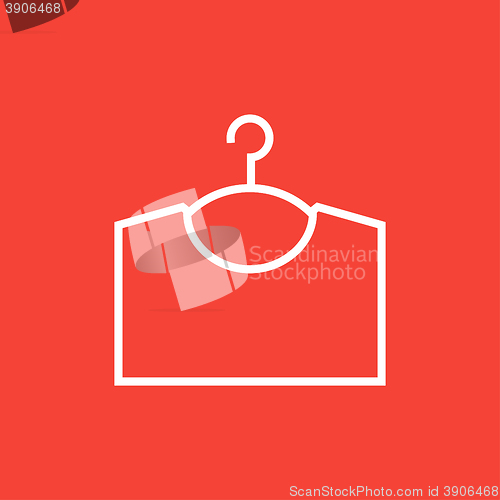 Image of Sweater on hanger line icon.