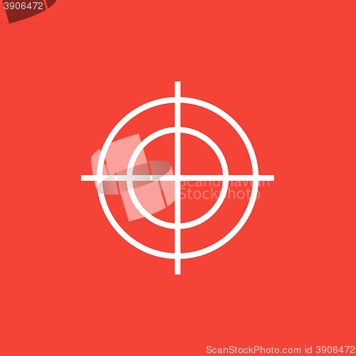 Image of Shooting target line icon.