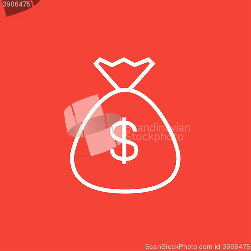 Image of Money bag line icon.