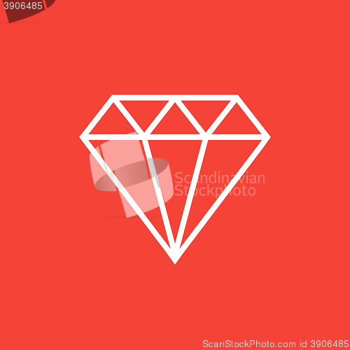 Image of Diamond line icon.