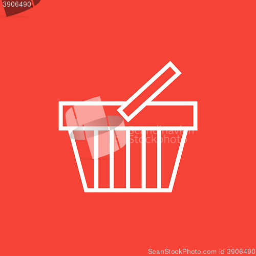 Image of Shopping basket line icon.