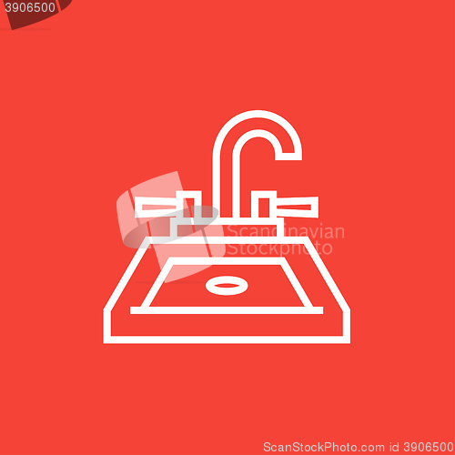 Image of Sink line icon.