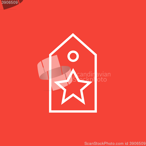 Image of Tag with star line icon.