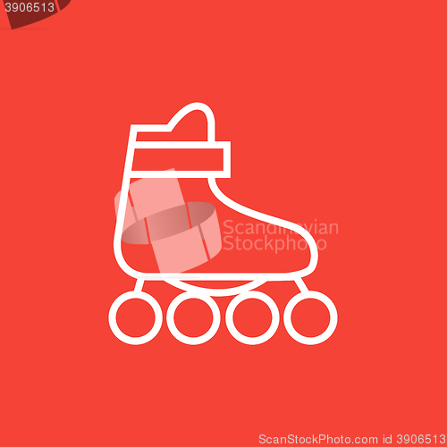 Image of Roller skate line icon.