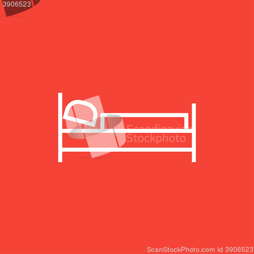 Image of Bed line icon.