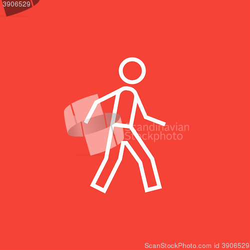 Image of Pedestrianism line icon.