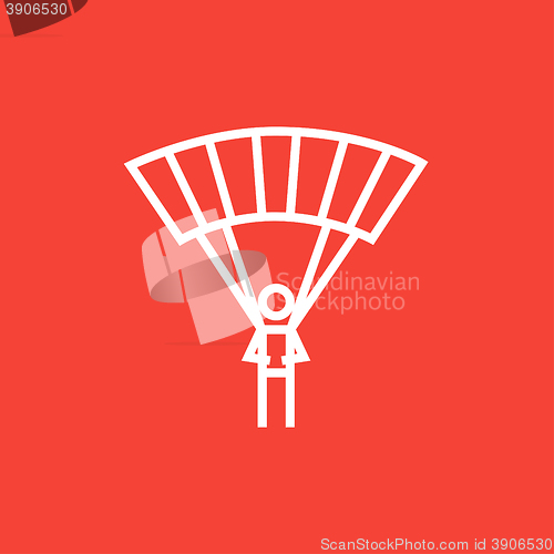 Image of Skydiving line icon.