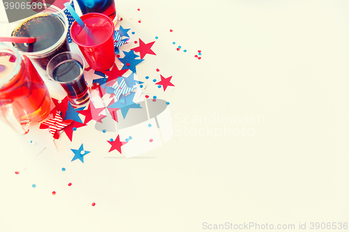 Image of drinks on american independence day party