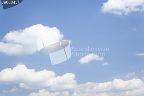 Image of natural blue sky with some clouds background