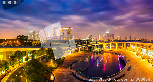 Image of Panorama of Singapore skyline 