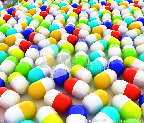 Image of Tablets background. 3D illustration