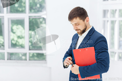 Image of The male office worker