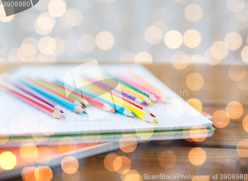 Image of close up of crayons or color pencils