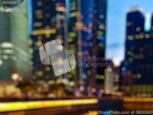 Image of Blurred defocused city view