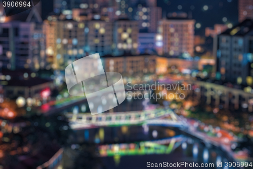 Image of Blurred defocused city view