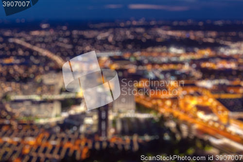 Image of Blurred defocused city view