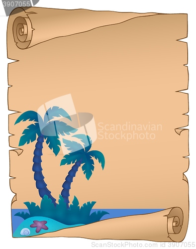 Image of Parchment with tropical island theme 4