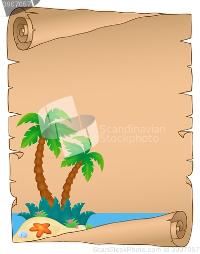 Image of Parchment with tropical island theme 3