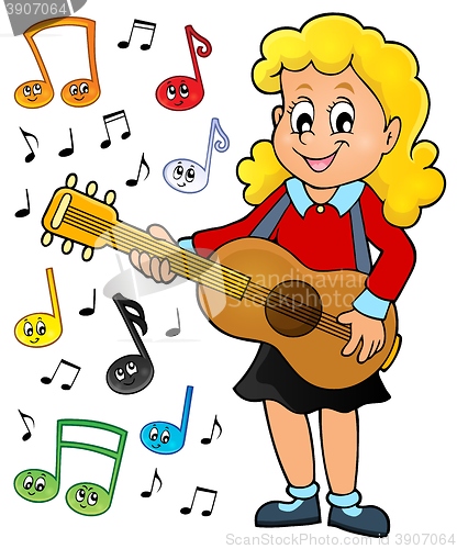 Image of Girl guitar player theme image 2