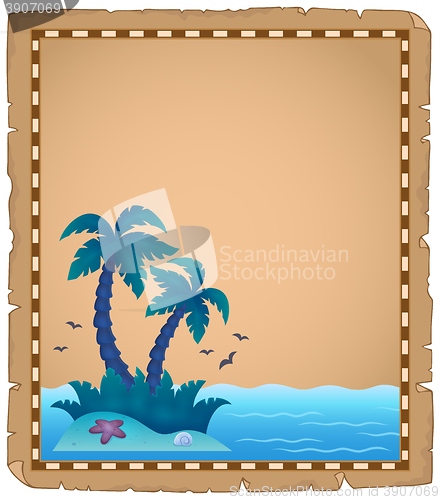 Image of Parchment with tropical island theme 2