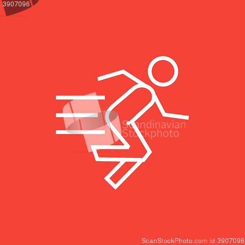 Image of Running man line icon.
