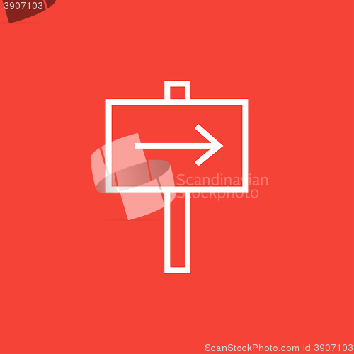 Image of Travel traffic sign line icon.