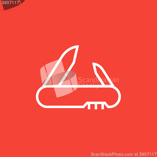 Image of Jackknife line icon.