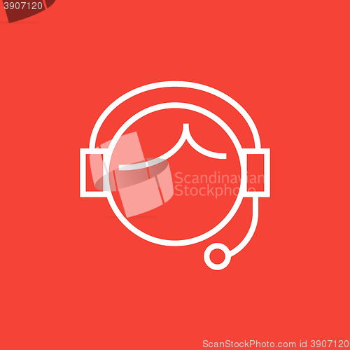 Image of Customer service line icon.