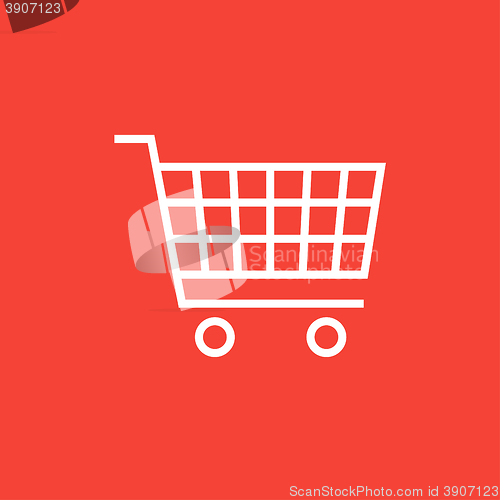 Image of Shopping cart line icon.