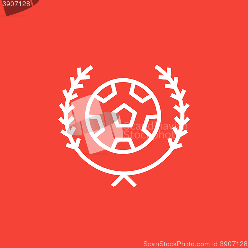 Image of Soccer badge line icon.