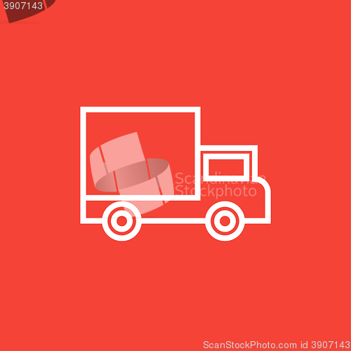 Image of Delivery van line icon.