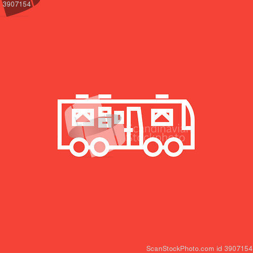 Image of Motorhome line icon.