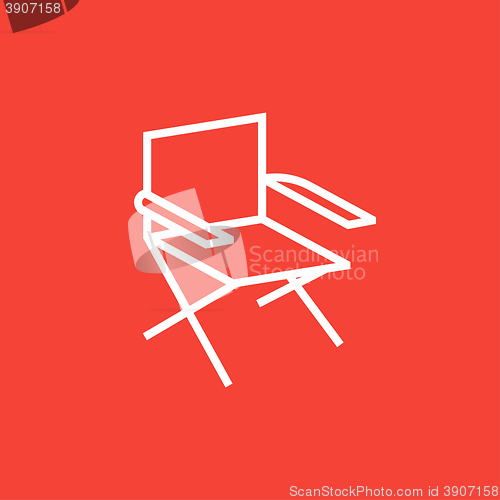Image of Folding chair line icon.